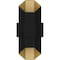 Quoizel Chasm Outdoor Wall Led Light Matte Black Gold CHS8307MBKG - alternate 3